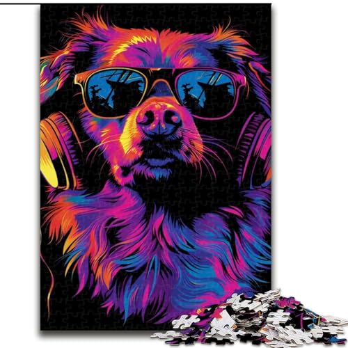 1000-teiliges Puzzle, Art Graffiti Dog, aus Holz, perfekt als Geburtstags-, Weihnachts, 50x75cm, für Geburtstag, Urlaub, Weihnachten, Halloween 1000-teiliges Puzzle, Art Graffiti Dog, aus Holz, perfekt als Geburtstags-, Weihnachts, 50x75cm, für Geburtstag, Urlaub, Weihnachten, Halloween von NBDSOYEWO