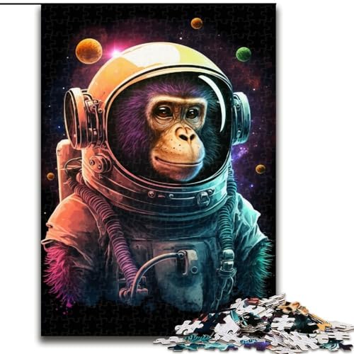 1000-teiliges Puzzle Astronaut Schimpanse aus Holz, perfekt als Geburtstags-, Weihnachts, 50x75cm, für Geburtstag, Urlaub, Weihnachten, Halloween 1000-teiliges Puzzle Astronaut Schimpanse aus Holz, perfekt als Geburtstags-, Weihnachts, 50x75cm, für Geburtstag, Urlaub, Weihnachten, Halloween von NBDSOYEWO