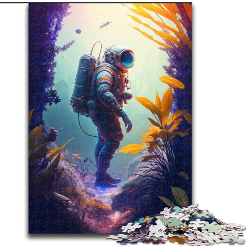 1000-teiliges Puzzle Astronaut aus Holz, perfekt als Geburtstags-, Weihnachts, 50x75cm, für Geburtstag, Feiertag, Weihnachten, Halloween 1000-teiliges Puzzle Astronaut aus Holz, perfekt als Geburtstags-, Weihnachts, 50x75cm, für Geburtstag, Feiertag, Weihnachten, Halloween von NBDSOYEWO