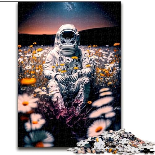 1000-teiliges Puzzle Astronaut und Blume aus Holz, einzigartige DIY-Geschenkidee zur Heimdekoration, 50x75cm, herausfordernd und unterhaltsam, Familienaktivität 1000-teiliges Puzzle Astronaut und Blume aus Holz, einzigartige DIY-Geschenkidee zur Heimdekoration, 50x75cm, herausfordernd und unterhaltsam, Familienaktivität von NBDSOYEWO