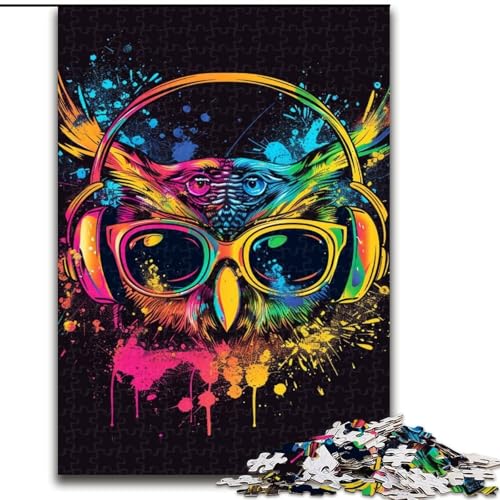 1000-teiliges Puzzle Eule mit Sonnenbrille aus Holz, einzigartige DIY-Geschenkidee zur Heimdekoration, 50x75cm, herausfordernd und unterhaltsam, Familienaktivität 1000-teiliges Puzzle Eule mit Sonnenbrille aus Holz, einzigartige DIY-Geschenkidee zur Heimdekoration, 50x75cm, herausfordernd und unterhaltsam, Familienaktivität von NBDSOYEWO