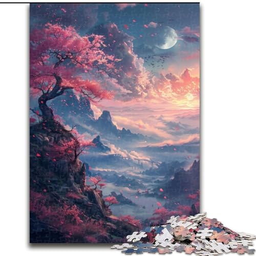 1000-teiliges Puzzle Kirschblüten auf der Klippe aus Holz, perfekt als Geburtstags-, Weihnachts, 50x75cm, für Geburtstag, Feiertag, Weihnachten, Halloween 1000-teiliges Puzzle Kirschblüten auf der Klippe aus Holz, perfekt als Geburtstags-, Weihnachts, 50x75cm, für Geburtstag, Feiertag, Weihnachten, Halloween von NBDSOYEWO