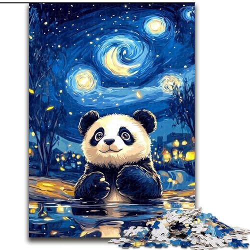 1000-teiliges Puzzle Nachthimmel-Panda, für Kinder ab 14 Jahren, geeignet für Paare, Spaß bei Aktivitäten zu Hause, Geburtstagsgeschenk, Reisegeschenk (Größe 50x75cm) von NBDSOYEWO