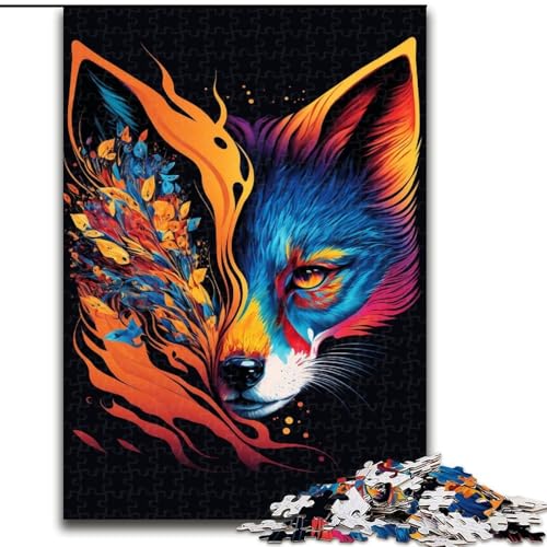 1000-teiliges Puzzle Neon Fox aus Holz, perfekt als Geburtstags-, Weihnachts, 50x75cm, für Geburtstag, Urlaub, Weihnachten, Halloween 1000-teiliges Puzzle Neon Fox aus Holz, perfekt als Geburtstags-, Weihnachts, 50x75cm, für Geburtstag, Urlaub, Weihnachten, Halloween von NBDSOYEWO