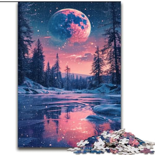 1000-teiliges Puzzle Neon Winter Nature aus Holz, perfekt als Geburtstags-, Weihnachts, 50x75cm, für Geburtstag, Feiertag, Weihnachten, Halloween 1000-teiliges Puzzle Neon Winter Nature aus Holz, perfekt als Geburtstags-, Weihnachts, 50x75cm, für Geburtstag, Feiertag, Weihnachten, Halloween von NBDSOYEWO