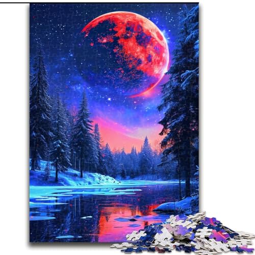 1000-teiliges Puzzle Neon Winter Nature aus Holz, perfekt als Geburtstags-, Weihnachts, 50x75cm, für Geburtstag, Feiertag, Weihnachten, Halloween 1000-teiliges Puzzle Neon Winter Nature aus Holz, perfekt als Geburtstags-, Weihnachts, 50x75cm, für Geburtstag, Feiertag, Weihnachten, Halloween von NBDSOYEWO