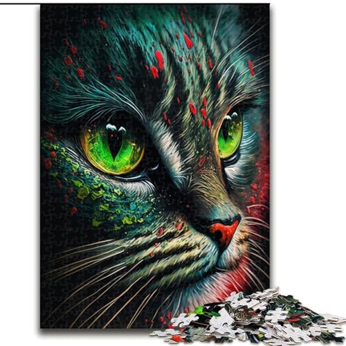 1000-teiliges Puzzle Porträt Einer schönen Katze aus Holz, perfekt als Geburtstags-, Weihnachts, 50x75cm, für Geburtstag, Feiertage, Weihnachten und Halloween 1000-teiliges Puzzle Porträt Einer schönen Katze aus Holz, perfekt als Geburtstags-, Weihnachts, 50x75cm, für Geburtstag, Feiertage, Weihnachten und Halloween von NBDSOYEWO