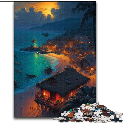 1000-teiliges Puzzle Strandhütte aus Holz, perfekt als Geburtstags-, Weihnachts, 50x75cm, für Geburtstag, Urlaub, Weihnachten, Halloween 1000-teiliges Puzzle Strandhütte aus Holz, perfekt als Geburtstags-, Weihnachts, 50x75cm, für Geburtstag, Urlaub, Weihnachten, Halloween von NBDSOYEWO