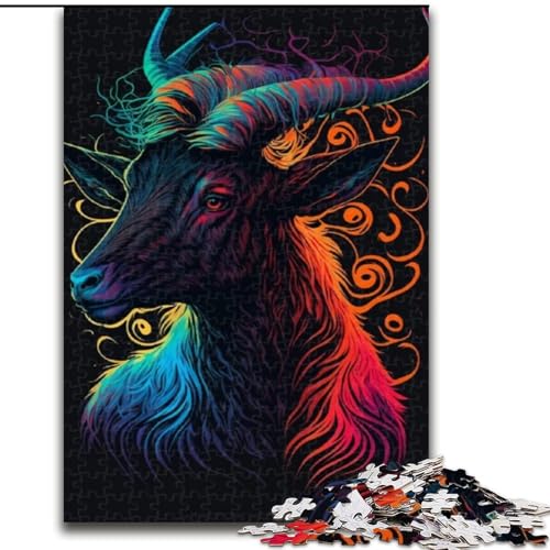 1000-teiliges Puzzle Ziegen aus Holz, perfekt als Geburtstags-, Weihnachts, 50x75cm, für Geburtstag, Urlaub, Weihnachten, Halloween 1000-teiliges Puzzle Ziegen aus Holz, perfekt als Geburtstags-, Weihnachts, 50x75cm, für Geburtstag, Urlaub, Weihnachten, Halloween von NBDSOYEWO