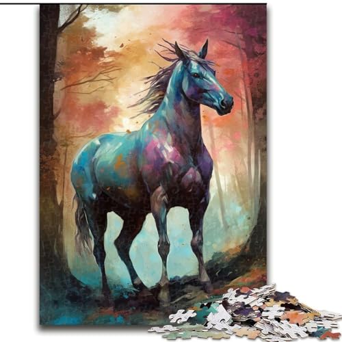 1000-teiliges Puzzle für Erwachsene, Aquarellpferd, aus Holz, einzigartige DIY-Geschenkidee zur Heimdekoration, 50x75cm, pädagogisches und unterhaltsames Indoor-Spiel zur Heimdekoration 1000-teiliges Puzzle für Erwachsene, Aquarellpferd, aus Holz, einzigartige DIY-Geschenkidee zur Heimdekoration, 50x75cm, pädagogisches und unterhaltsames Indoor-Spiel zur Heimdekoration von NBDSOYEWO