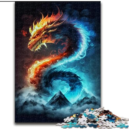 1000-teiliges Puzzle für Erwachsene, EIS und Feuer, Fliegender Drache, aus Holz, hochschwieriges Denkspiel für Teenager, 50x75cm, für Heimdekoration, Gehirntraining 1000-teiliges Puzzle für Erwachsene, EIS und Feuer, Fliegender Drache, aus Holz, hochschwieriges Denkspiel für Teenager, 50x75cm, für Heimdekoration, Gehirntraining von NBDSOYEWO