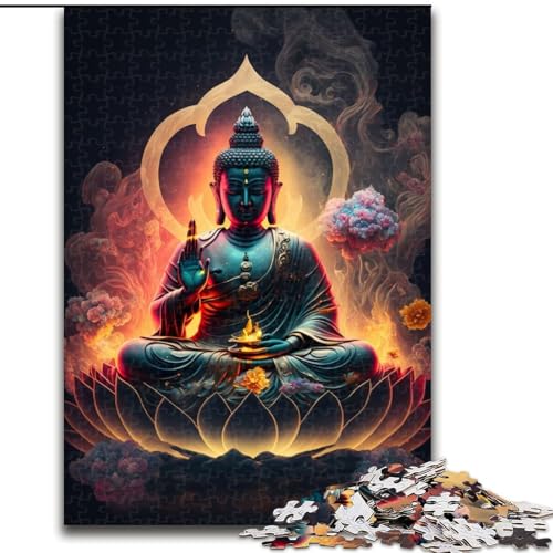 1000-teiliges Puzzle für Erwachsene, Geschenke, Buddha, Lernspiele, Heimdekoration, geeignet für die Schreibtischdekoration (Größe 50x75cm) von NBDSOYEWO