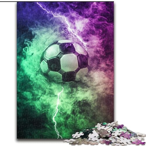 1000-teiliges Puzzle für Erwachsene, Geschenke, Fußballsport, Lernspiele, Heimdekoration, geeignet für die Schreibtischdekoration (Größe 50x75cm) von NBDSOYEWO