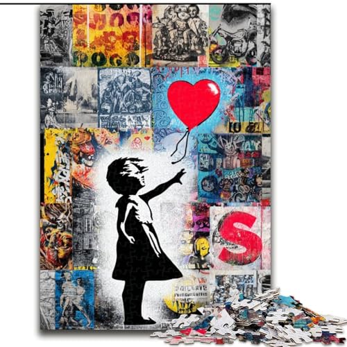 1000-teiliges Puzzle für Erwachsene, Geschenke, Graffiti-Mädchen, Lernspiele, Heimdekoration, geeignet für die Schreibtischdekoration (Größe 26x38cm) von NBDSOYEWO
