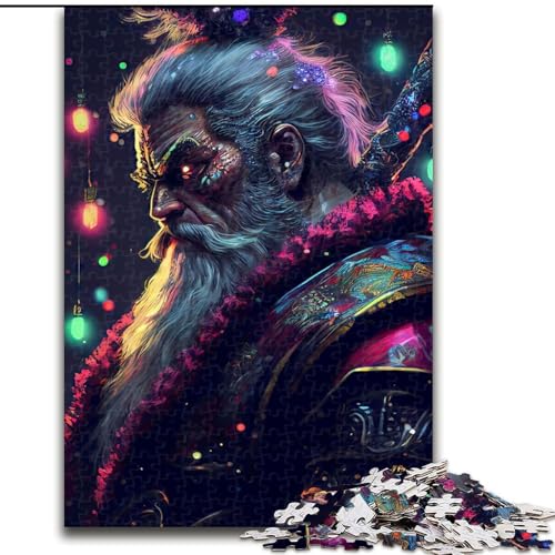 1000-teiliges Puzzle für Erwachsene, Geschenke, Punk-Weihnachtsmann, Elefantenspielzeug, intellektuelles Spiel, Geburtstagsgeschenk, Geschenke, Wandkunst für Kinder ab 14 Jahren (Größe 26x38cm) von NBDSOYEWO