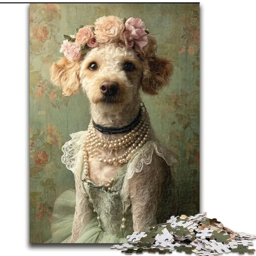 1000-teiliges Puzzle für Erwachsene, Geschenke, Retro-Hund, Elefantenspielzeug, intellektuelles Spiel, Geburtstagsgeschenk, Geschenke, Wandkunst für Kinder ab 14 Jahren (Größe 26x38cm) von NBDSOYEWO