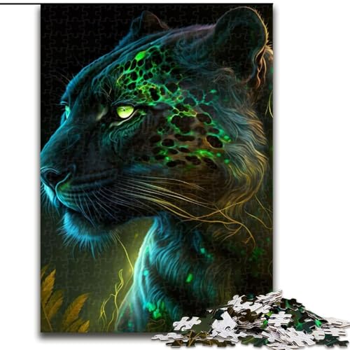 1000-teiliges Puzzle für Erwachsene, Geschenke, Schwarzer Panther, Elefantenspielzeug, Denkspiel, Geburtstagsgeschenk, Geschenke, Wandkunst für Kinder ab 14 Jahren (Größe 50x75cm) von NBDSOYEWO