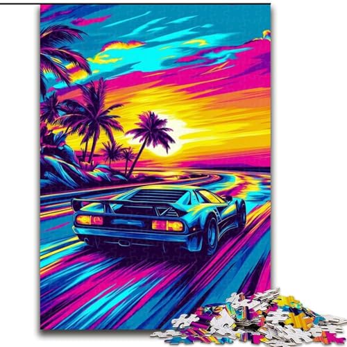 1000-teiliges Puzzle für Erwachsene, Geschenke, Sportwagen, Lernspiele, Heimdekoration, geeignet für die Schreibtischdekoration (Größe 26x38cm) von NBDSOYEWO