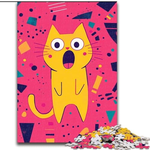1000-teiliges Puzzle für Erwachsene, Geschenke, abstrakte Katze, Elefantenspielzeug, intellektuelles Spiel, Geburtstagsgeschenk, Geschenke, Wandkunst für Kinder ab 14 Jahren (Größe 50x75cm) von NBDSOYEWO