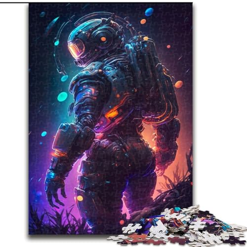 1000-teiliges Puzzle für Erwachsene, Geschenke, bunter Astronaut, Lernspiele, Heimdekoration, geeignet für die Schreibtischdekoration (Größe 26x38cm) von NBDSOYEWO
