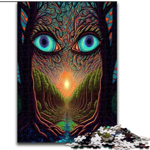 1000-teiliges Puzzle für Erwachsene, Geschenke, psychedelisch, Lernspiele, Heimdekoration, geeignet für die Schreibtischdekoration (Größe 26x38cm) von NBDSOYEWO