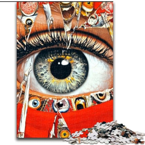 1000-teiliges Puzzle für Erwachsene, Geschenke, psychedelische Kunst, Elefantenspielzeug, intellektuelles Spiel, Geburtstagsgeschenk, Geschenke, Wandkunst für Kinder ab 14 Jahren (Größe 50x75cm) von NBDSOYEWO