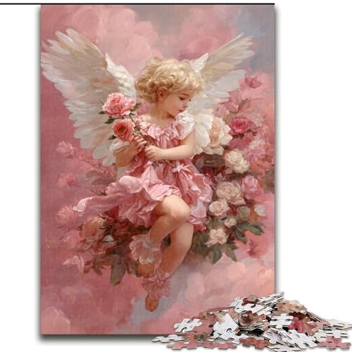 1000-teiliges Puzzle für Erwachsene, Geschenke, schöner Kleiner Engel, Lernspiele, Heimdekoration, geeignet für die Schreibtischdekoration (Größe 26x38cm) von NBDSOYEWO