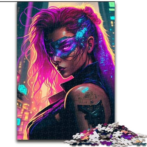1000-teiliges Puzzle für Erwachsene, Geschenke für Neon-Mädchen, Elefantenspielzeug, intellektuelles Spiel, Geburtstagsgeschenk, Geschenke, Wandkunst für Kinder ab 14 Jahren (Größe 26x38cm) von NBDSOYEWO
