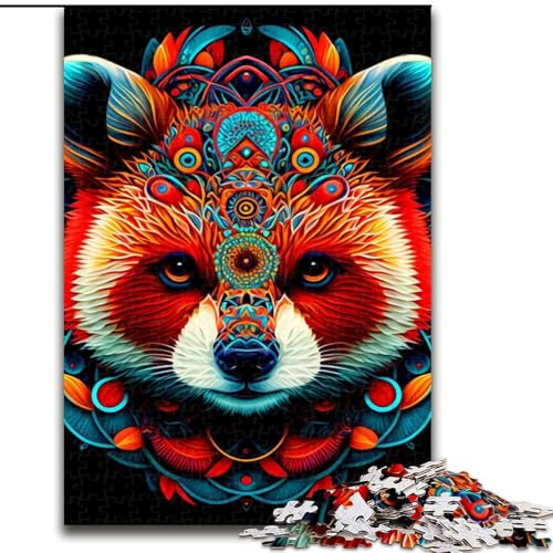 1000-teiliges Puzzle für Erwachsene, Geschenke: Roter Panda, Elefantenspielzeug, Denkspiel, Geburtstagsgeschenk, Geschenke, Wandkunst für Kinder ab 14 Jahren (Größe 50x75cm) von NBDSOYEWO