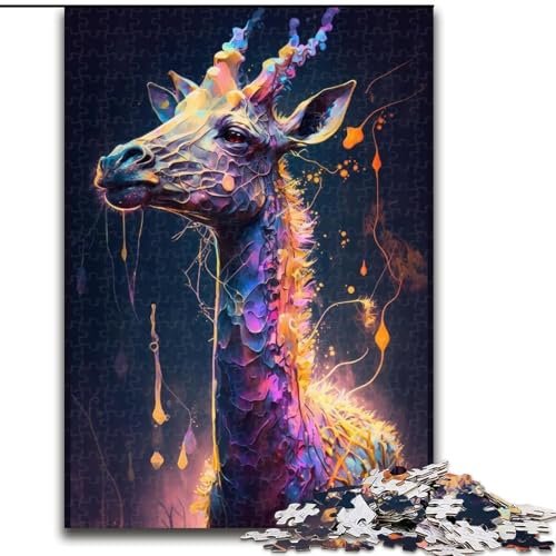 1000-teiliges Puzzle für Erwachsene, Giraffenmalerei, aus Holz, einzigartige DIY-Geschenkidee zur Heimdekoration, 50x75cm, pädagogisches und unterhaltsames Indoor-Spiel zur Heimdekoration 1000-teiliges Puzzle für Erwachsene, Giraffenmalerei, aus Holz, einzigartige DIY-Geschenkidee zur Heimdekoration, 50x75cm, pädagogisches und unterhaltsames Indoor-Spiel zur Heimdekoration von NBDSOYEWO