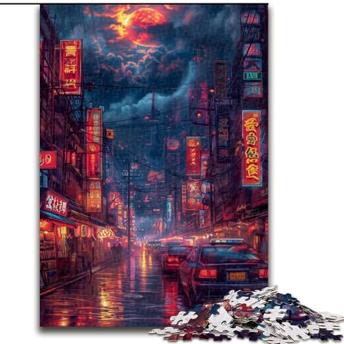 1000-teiliges Puzzle für Erwachsene, Neon City, aus Holz, einzigartige DIY-Geschenkidee für die Heimdekoration, 50x75cm, pädagogisches und unterhaltsames Indoor-Spiel für die Heimdekoration 1000-teiliges Puzzle für Erwachsene, Neon City, aus Holz, einzigartige DIY-Geschenkidee für die Heimdekoration, 50x75cm, pädagogisches und unterhaltsames Indoor-Spiel für die Heimdekoration von NBDSOYEWO
