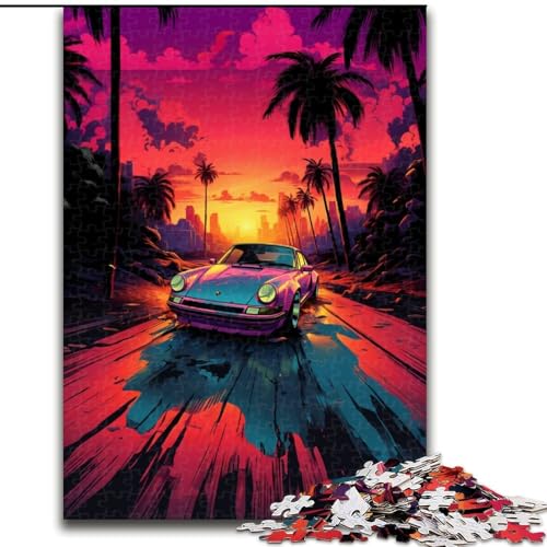 1000-teiliges Puzzle für Erwachsene, Neon-Sportwagen aus Holz, einzigartige DIY-Geschenkidee für die Heimdekoration, 50x75cm, pädagogisches und unterhaltsames Indoor-Spiel für die Heimdekoration 1000-teiliges Puzzle für Erwachsene, Neon-Sportwagen aus Holz, einzigartige DIY-Geschenkidee für die Heimdekoration, 50x75cm, pädagogisches und unterhaltsames Indoor-Spiel für die Heimdekoration von NBDSOYEWO