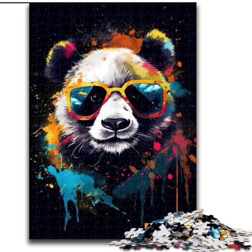 1000-teiliges Puzzle für Erwachsene, Panda mit Brille, aus Holz, perfekt als Geburtstags-, Weihnachts, 50x75cm, für Geburtstage, Feiertage und besondere Anlässe 1000-teiliges Puzzle für Erwachsene, Panda mit Brille, aus Holz, perfekt als Geburtstags-, Weihnachts, 50x75cm, für Geburtstage, Feiertage und besondere Anlässe von NBDSOYEWO