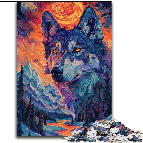 1000-teiliges Puzzle für Erwachsene, Psychedelic Husky, aus Holz, einzigartige DIY-Geschenkidee zur Heimdekoration, 50x75cm, pädagogisches und unterhaltsames Indoor-Spiel zur Heimdekoration 1000-teiliges Puzzle für Erwachsene, Psychedelic Husky, aus Holz, einzigartige DIY-Geschenkidee zur Heimdekoration, 50x75cm, pädagogisches und unterhaltsames Indoor-Spiel zur Heimdekoration von NBDSOYEWO