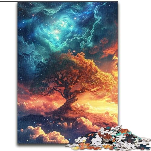 1000-teiliges Puzzle für Erwachsene, Psychedelischer Fantasiebaum aus Holz, einzigartige DIY-Geschenkidee zur Heimdekoration, 50x75cm, pädagogisches und unterhaltsames Indoor-Spiel zur Heimdekoration 1000-teiliges Puzzle für Erwachsene, Psychedelischer Fantasiebaum aus Holz, einzigartige DIY-Geschenkidee zur Heimdekoration, 50x75cm, pädagogisches und unterhaltsames Indoor-Spiel zur Heimdekoration von NBDSOYEWO