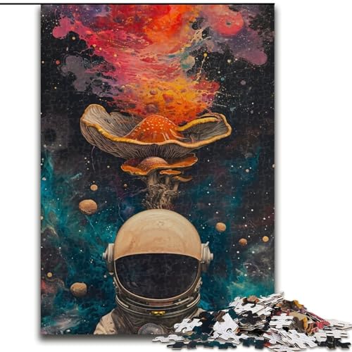 1000-teiliges Puzzle für Erwachsene, Psychedelischer Pilz-Astronaut aus Holz, hochschwieriges Denkspiel für Teenager, 50x75cm, für Heimdekoration, Gehirntraining 1000-teiliges Puzzle für Erwachsene, Psychedelischer Pilz-Astronaut aus Holz, hochschwieriges Denkspiel für Teenager, 50x75cm, für Heimdekoration, Gehirntraining von NBDSOYEWO