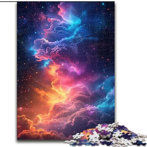 1000-teiliges Puzzle für Erwachsene, Regenbogenuniversum, aus Holz, für Jugendliche ab 14 Jahren, Heimdekoration, 50x75cm, Geburtstagsfeier für Männer und Frauen 1000-teiliges Puzzle für Erwachsene, Regenbogenuniversum, aus Holz, für Jugendliche ab 14 Jahren, Heimdekoration, 50x75cm, Geburtstagsfeier für Männer und Frauen von NBDSOYEWO