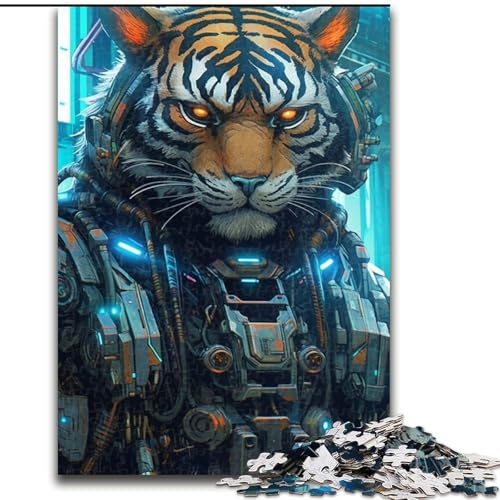 1000-teiliges Puzzle für Erwachsene, Roboter-Tiger, aus Holz, einzigartige DIY-Geschenkidee zur Heimdekoration, 50x75cm, pädagogisches und unterhaltsames Indoor-Spiel zur Heimdekoration 1000-teiliges Puzzle für Erwachsene, Roboter-Tiger, aus Holz, einzigartige DIY-Geschenkidee zur Heimdekoration, 50x75cm, pädagogisches und unterhaltsames Indoor-Spiel zur Heimdekoration von NBDSOYEWO