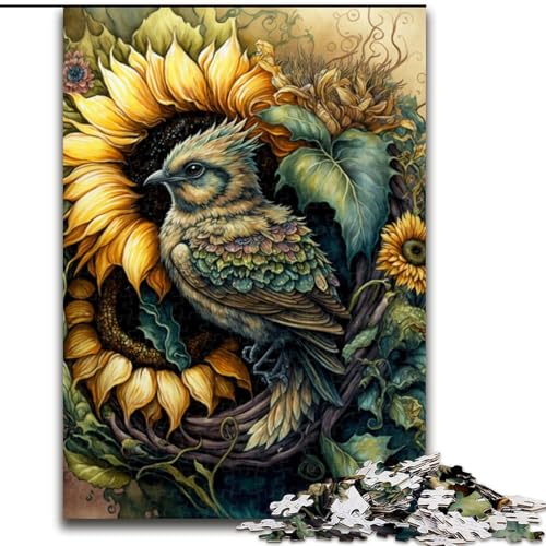 1000-teiliges Puzzle für Erwachsene, Sonnenblume und Vogel, aus Holz, einzigartige DIY-Geschenkidee zur Heimdekoration, 50x75cm, pädagogisches und unterhaltsames Indoor-Spiel zur Heimdekoration 1000-teiliges Puzzle für Erwachsene, Sonnenblume und Vogel, aus Holz, einzigartige DIY-Geschenkidee zur Heimdekoration, 50x75cm, pädagogisches und unterhaltsames Indoor-Spiel zur Heimdekoration von NBDSOYEWO