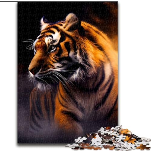 1000-teiliges Puzzle für Erwachsene, Tiger, Lernspiele, Heimdekoration, geeignet für die Schreibtischdekoration (Größe 26x38cm) von NBDSOYEWO