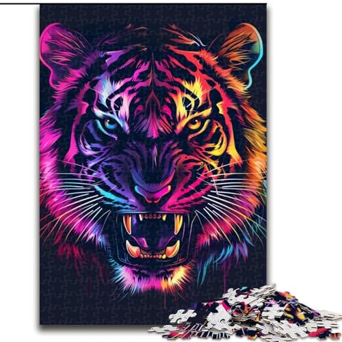 1000-teiliges Puzzle für Erwachsene, Tiger, aus Holz, einzigartige DIY-Geschenkidee zur Heimdekoration, 50x75cm, pädagogisches und unterhaltsames Indoor-Spiel zur Heimdekoration 1000-teiliges Puzzle für Erwachsene, Tiger, aus Holz, einzigartige DIY-Geschenkidee zur Heimdekoration, 50x75cm, pädagogisches und unterhaltsames Indoor-Spiel zur Heimdekoration von NBDSOYEWO