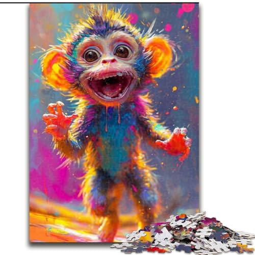 1000-teiliges Puzzle für Erwachsene, lächelndes Affenbaby, aus Holz, einzigartige DIY-Geschenkidee zur Heimdekoration, 50x75cm, pädagogisches und unterhaltsames Indoor-Spiel zur Heimdekoration 1000-teiliges Puzzle für Erwachsene, lächelndes Affenbaby, aus Holz, einzigartige DIY-Geschenkidee zur Heimdekoration, 50x75cm, pädagogisches und unterhaltsames Indoor-Spiel zur Heimdekoration von NBDSOYEWO