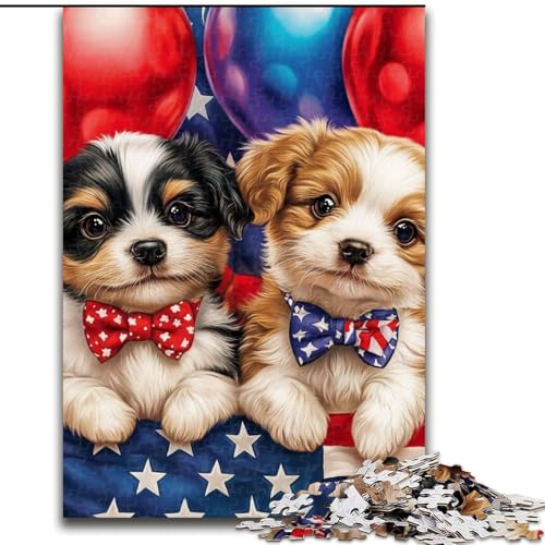 1000-teiliges Puzzle für Erwachsene,Geschenke: Welpe mit amerikanischer Flagge,Elefantenspielzeug,intellektuelles Spiel,Geburtstagsgeschenk,Geschenke,Wandkunst für Kinder ab 14 Jahren (Größe 50x75cm) 1000-teiliges Puzzle für Erwachsene,Geschenke: Welpe mit amerikanischer Flagge,Elefantenspielzeug,intellektuelles Spiel,Geburtstagsgeschenk,Geschenke,Wandkunst für Kinder ab 14 Jahren (Größe 50x75cm) von NBDSOYEWO