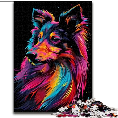 1000-teiliges Puzzle für Erwachsene,Shetland Sheepdog,aus Holz, Kinder ab 14 Jahren,50x75cm,Spielgeschenk für Erwachsene,interaktives Familienspiel,Gehirn 1000-teiliges Puzzle für Erwachsene,Shetland Sheepdog,aus Holz, Kinder ab 14 Jahren,50x75cm,Spielgeschenk für Erwachsene,interaktives Familienspiel,Gehirn von NBDSOYEWO