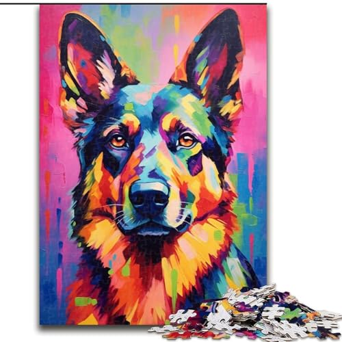 1000-teiliges Puzzle für Erwachsene,lächelnder Deutscher Schäferhund,aus Holz,perfekte DIY-Kunstdekoration oder Geburtstagsgeschenk,50x75cm,für Feiertage,Geburtstage und Spieleabende mit der Familie 1000-teiliges Puzzle für Erwachsene,lächelnder Deutscher Schäferhund,aus Holz,perfekte DIY-Kunstdekoration oder Geburtstagsgeschenk,50x75cm,für Feiertage,Geburtstage und Spieleabende mit der Familie von NBDSOYEWO