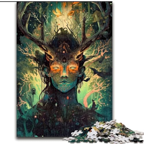 1000-teiliges Puzzle für Erwachsene Spirit of The Forest, anspruchsvolles Spielspielzeug, Wanddekoration, einzigartige Geburtstags (Größe 26x38cm) von NBDSOYEWO