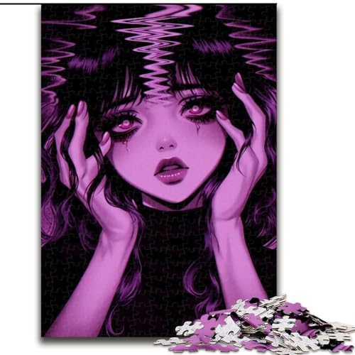 1000-teiliges Puzzle für Erwachsene und Jugendliche, Anime-Dämonenmädchen, dekomprimierendes intellektuelles Lernspielzeug, ganze Familie (Größe 50x75cm) von NBDSOYEWO