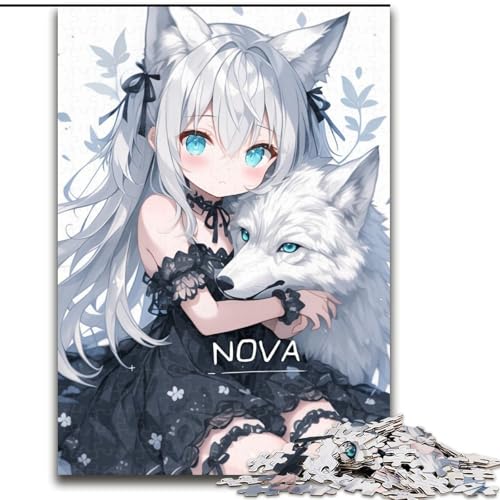 1000-teiliges Puzzle für Erwachsene und Jugendliche, Anime-Dämonenmädchen, für und ab 14 Jahren, pädagogisches Lernspielzeug, Familienspiele, Geburtstagsgeschenk (Größe 50x75cm) von NBDSOYEWO