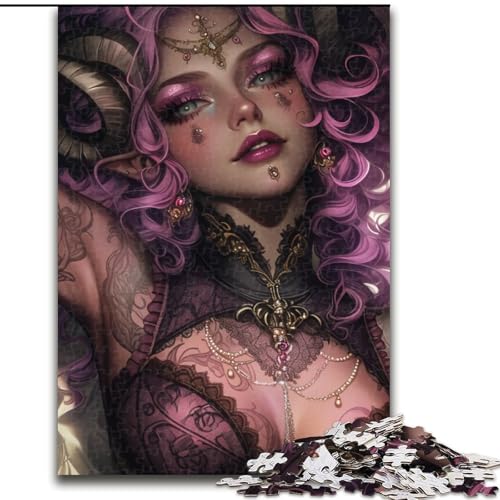 1000-teiliges Puzzle für Erwachsene und Jugendliche, Anime-Dämonenmädchen, für und ab 14 Jahren, pädagogisches Lernspielzeug, Familienspiele, Geburtstagsgeschenk (Größe 50x75cm) von NBDSOYEWO