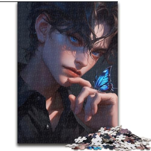 1000-teiliges Puzzle für Erwachsene und Jugendliche, Anime-Junge, entspannendes intellektuelles Lernspielzeug, Geburtstagsgeschenk, Geschenke, Wandkunst (Größe 50x75cm) von NBDSOYEWO